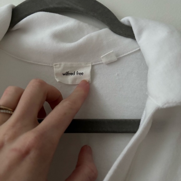 Aritzia Wilfred Free White Lounge Polo Dress - Picture 4 of 5